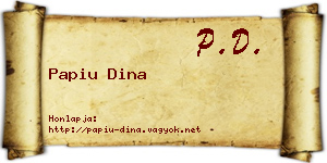 Papiu Dina névjegykártya